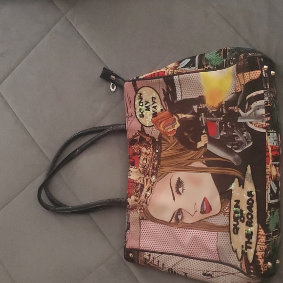 Tote Modern Anime Cartoon Style Moto Femme Fatale - Picture 4 of 9